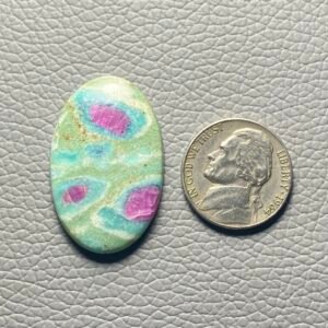 Ruby Fuchsite Cabochon Loose Gemstone For Making Jewelry - Image 1