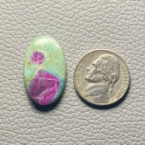 Ruby Fuchsite Cabochon Loose Gemstone For Making Jewelry - Image 1