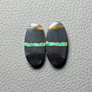 Blackjack Turquoise Pair Gemstone Cabochon