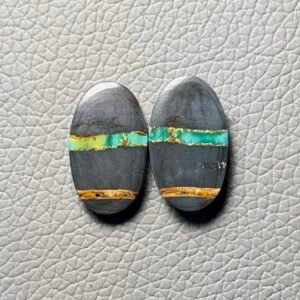 Blackjack Turquoise Pair Gemstone Cabochon