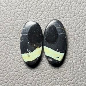 Blackjack Turquoise Pair Gemstone Cabochon - Image 1