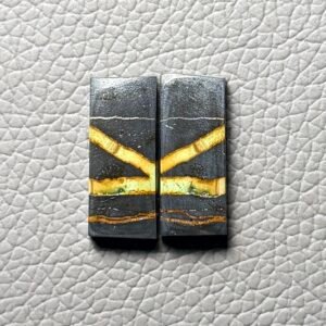 Blackjack Turquoise Pair Gemstone Cabochon - Image 1