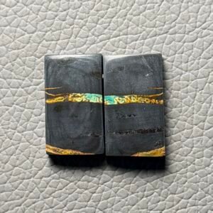 Blackjack Turquoise Pair Gemstone Cabochon - Image 1