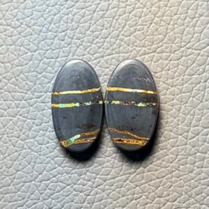 Blackjack Turquoise Pair Gemstone Cabochon - Image 1
