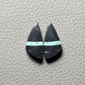 Blackjack Turquoise Pair Gemstone Cabochon - Image 1