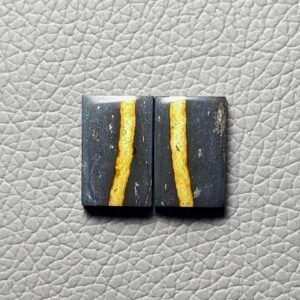 Blackjack Turquoise Pair Gemstone Cabochon - Image 1