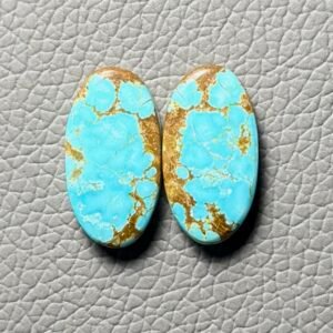 American Turquoise (Mines No.8) Pair Cabochon Gemstone